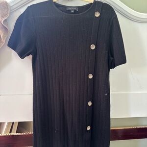 Ann Taylor Black Button-Down Dress